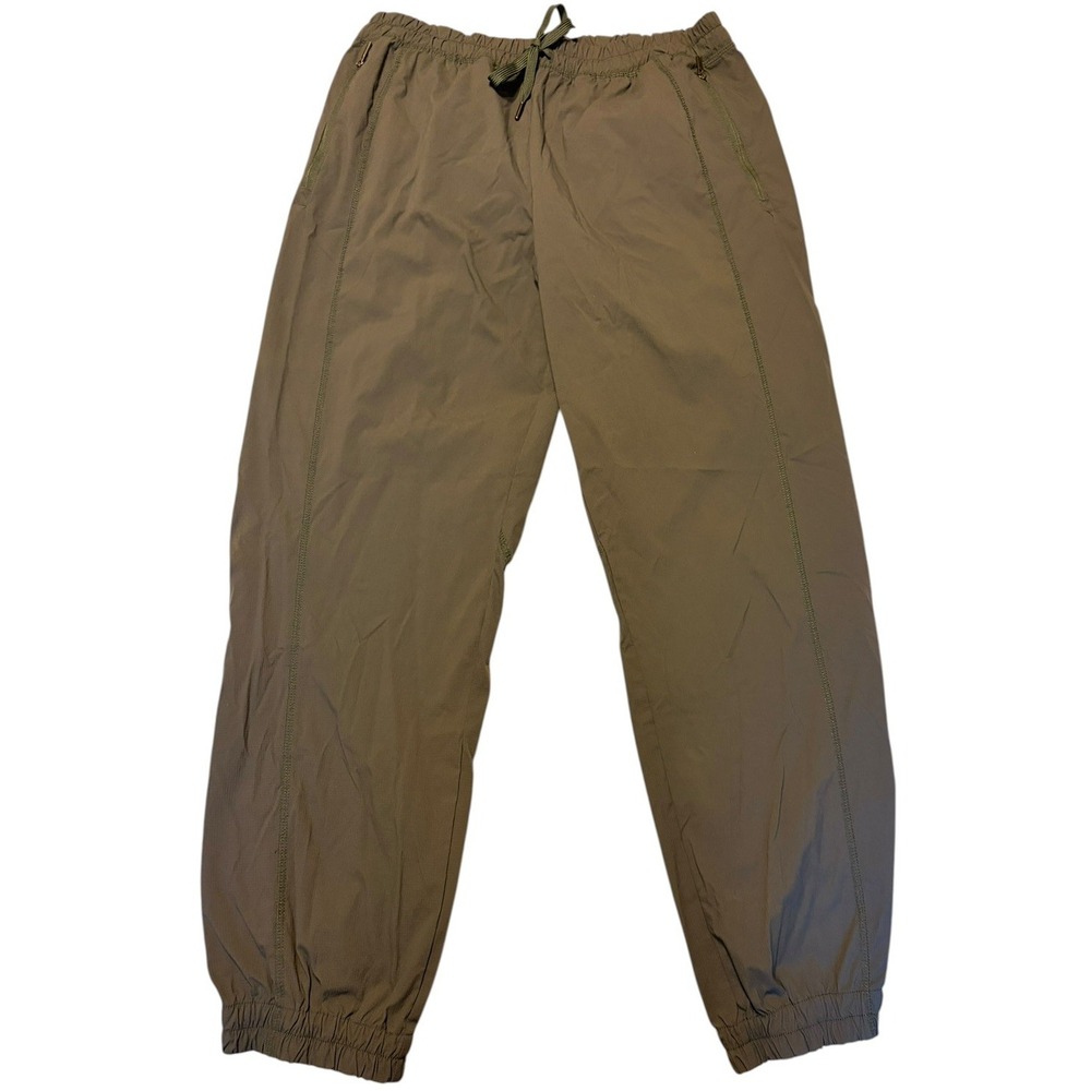 Te Verde Women's Gray Drawstring Athletic Outdoor Jogger lightweight Pants Large